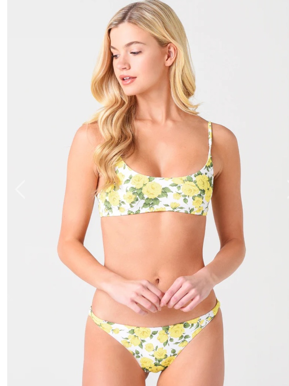 Onia Liberty Yellow Rose Bikini Set, Sarita Top & Ashley Bottom, NWT